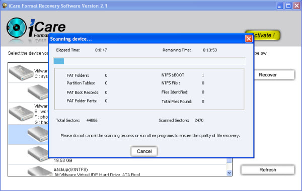 formatted partition